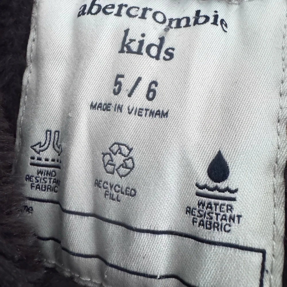 abercrombie kids Black Puffer Coat with Hood